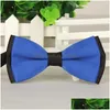 Bow Ties Mens Tie Wear Working Casual Evlilik Monokrom Çift Moda Yay Erkekler Deniz Teslimat Aksesuarları Bağlar Dhkfx