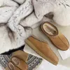 Chinelos Tasman Chinelos de Pele Castanha Pele de Ovelha Shearling Tazz Classic Mules Feminino Masculino Bota Ultra Plataforma Slip-on Sapato Camurça Superior Lã Conforto Outono Inverno Uggity