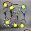 Ключевые кольца Sport Tennis Racket Baychain Ball Ball Keyring Rings Bag Vans Wans Men Men Jewelry Gift Delive Dhbh3