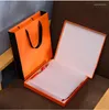 Sjaals vierkante sjaalbox tas set voor zijden kasjmier oranje cadeau aanwezig hardboard kunst papier