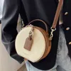 Ny kopplingsväska 5A Design One-Shulder Women's Bag Fashion Messenger Texture Högkvalitativ handhållen liten rund väska