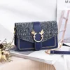 Designerka torba na ramię Crossbody łańcuch torebki klapa lady tapy torby portfela torebka mody podwójne ptaki solidne hasp talia kwadratowy pasek skórzany posłańca