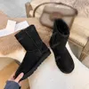 Laarzen Australië Australian Classic Warm Boots Dames Mini Half Snow Boot USA GS 585401 Winter Full Fur Fluffy Furry Furry Satin Enkle Boots Bootiesuggg