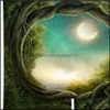 Dywany 3D Nature Tree Art Hole Duże dywan wiszący materac bohemian dywan koc kamera namiot fantasy leśny Tabel 48 dhqma