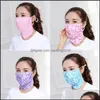 Designer-Masken Sommer-Gesichtsmaske Nackenschutzmasken Atmung Mund Atemschutzmasken Lady Printing Sunsn Haushalt Schutz 2 4Gy Uu Dhsc9