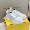 Erkekler Flow Sneakers Tasarımcı Ayakkabı Naylon Koşucu Eğitmenler Üst Süet Deri Dekolte Ayakkabı Siyah Beyaz Slip-on Kutu NO259 ile Günlük Ayakkabı