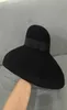 Retro Style Black Pure Wool Felt Floppy Hat Wide Brim Women Winter Fedora Cloche Bowler Hat Ribbon Band Wedding Party Church Hat 29490576