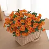 Flores decorativas 21 Head Silk Daisy Artificial Flower Bouquet Diy Garden Home Wedding Decoration Chrysanthemum Christmas Fake Plants