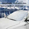 غطاء ثلجي للسيارة الزجاج الأمامي يزيل الجليد إزالة الحماية من Sun Visor Winter Winter يتم استخدام الغطاء الضخم والسميك في سيارات شاحنات سيارات الدفع الرباعي