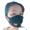 Tasarımcı Maskeleri Renk Kelebek Baskılı Yüz Maskeleri Havalandırma Maskesi Pus Toz Koruması Katlanabilir Mascarilla Baskı Lady Madam Yeniden Kullanılabilir Dhdsk
