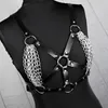 Cintos sexy mulheres arnês de couro corpo bondage liga cinto roupa interior meias gaiola suspensórios bustier espartilho sutiã lingerie goth