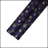 Geschenkwikkeling Geschenkomschakeling Pakpapier metallic kleur donkerblauw printen goud papieren 73x51 cm kerstboom sneeuwvlok decoratief patroon dh8dk