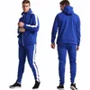 Männer Trainingsanzüge Männer Marke Gedruckt Gestreiften Sportswear Einfarbig Casual Sport Anzug Frühling Und Herbst Zipper Hoodie Hosen Tra