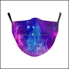 Designer-Masken Mode Sternenhimmel-Druck-Gesichtsmaske Galaxy Adt Waschbarer Stoff-Mundschutz Wiederverwendbar 72 G2 Drop-Lieferung Home Garden Ho Dhrly