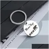 Key Rings Stainless Steel Papa Mama Bear Key Ring Animal Pattern Keychain Holders Hangs Father Monther Fashion Jewelry Drop Delivery Dhlsj