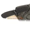 ST776 Guantes de manopla de medio dedo Remaches Guante de cuero negro para conducir motocicletas