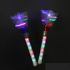 Party Decoration Light Stick 12 16 Lights Round Ball Butterfly Rotate Color Flash Lamp Circle Vocal Concert Luminescence Magic Wand DHSW5