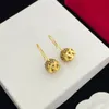 Klassische Style -Hengste -Ohrringe Aretes Modemarke Designer 925 Silber Pin Gold Ball Ohrringe für Frauen Hochzeitsfeiern Geschenkschmuck mit Schachtel und Stempel