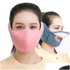 Maschere di design Maschera per il viso di moda Colori puri Benda aperta Stile Maschere per la bocca del naso dell'orecchio Sport Mascherine antipolvere antivento 5 Dhgarden Dhgoy