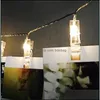 Decorazione per feste P O Folder Lampade decorative Night Market Lamp String Led Light Originalità natalizia con clip 8 3Yl N2 Drop Delive Dhemy