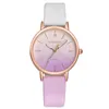 Orologi da polso Corea Semplici ed eleganti da donna Guarda la cintura in pelle Vestito da donna Quarzo Il colore sfumato di tendenza Montre ultrasottile