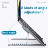 Car Foldable Table Laptop Stand Holder With Double Cooling Fan Ergonomic Aluminum Desk Portable Adjustable Laptop Accessories