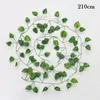 Decorative Flowers 200cm Artificial Plants Creeper Green Leaf Ivy Vine For Home Wedding Decora Wholesale Diy Hanging Garland