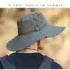 Bérets extérieur imperméable à l'eau à large bord pêcheur chapeau seau pêche Camping canotage randonnée pliable été hommes soleil plage casquette