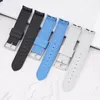 Watch Bands Curved End 20mm Rubber Strap Suitable For Moon Colorful Watchband Fashion Acessories
