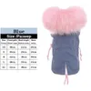 Vêtements pour chiens manteau chaud d'hiver pour chiens veste polaire Teddy fausse fourrure capuche cordon salopette XS S M L XL