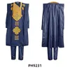 Vêtements ethniques HD vêtements africains pour hommes Dashiki broderie tenue à manches longues chemise pantalon Robes costume Boubou musulman tenue de fête