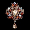 UPDATE Rhinestone Brooches crystal Flower Water Drop Brooch pins women banquet party Wedding jewelry Christmas gift 170263