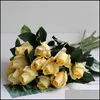 Decorative Flowers Wreaths Artificial Moisturizing Rose Flower Home Decor Fake Craft Flowers Decoracion De Boda Single Simation Ro Dhvrp