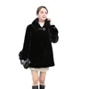 Women's Fur 2022 Women Winter Solid Color Warm Faux Coat Thickening Hooded Keep Overcoats Appliques T63