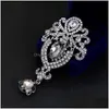 Szpilki broszki mody diamony korona kropla broszki piny cor szalik klipsy zaręczynowe broszka ślubna dla kobiet mężczyzn dostawa biżuterii dhjls