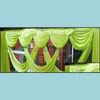 Party Decoration Creative Wedding Background Yarn Exquisite Mantle Head Stage Decoration Props Modelling Cloth Color Red Blue Yellow Dhihj