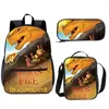 Borse da scuola Wings Of Fire Borsa per laptop per adolescenti Pack Zaino Cartoon Style 3D Print Pupils Daypack Bambini Set 3 in 1 Randoseru