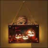 Dekoracja imprezy Halloween Dorob house Door Dree Door Night Light Impreza Festiwal Ściany rzemiosło dekoracyjny wisiorek dynia latarnia dh2zj