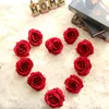 Decoratieve bloemen 5 -pics 10 cm echte touch White Red Rose Decor Artificial Heads Silk Floral Wedding Home Party Design Bruid Gift Diy