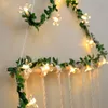 Cuerdas 10/30 LED Romántico Ivy Vine Fairy String Lights 2/3m Hoja Guirnalda Lámpara USB / Batería para Navidad Boda Fiesta Decoración para el hogar