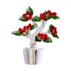 Estatuetas decorativas Arte 2022 Crystal Home Swing Office Ornamento Lucky Gift Creative Color Small Tree Decoration Room Decor