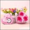 装飾的な花の花輪の香りのローズ石鹸花鮮やかなボディバスブーケウェディングマザーバレンタインデーデコレーションアキュレディーdhlse