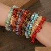 Pulseras de cuentas de piedra Irregar con cuentas, pulsera Natural de 7 Chakras para mujeres y hombres, joyería de moda, regalo, entrega directa Dhtpe