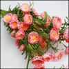 Dekoratif çiçek çelenk pe köpük yapay çiçek dört kat yaprak yaprakları simlenmiş küçük papatya kırsal ev mobilyası dekoratio dhnvo