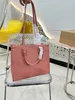 ONTHGO MM Bag Women Tote Bags Pink ON The Go GM Handbag Large Capacity Outdoor Shopper Giant Monograms Letters Trip Luggage Cross Body Flower Pattern Tote