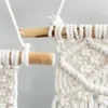 Tapices Mini Macrame Colgante de pared Estilo bohemio Tejido de algodón Decoración hecha a mano para la decoración del hogar Sala de estar Dormitorio