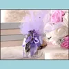 Gift Wrap Novelty Candy Box Romantic Wedding Favor Plastic Gift Bags Practical Silk Simation Flower Decor Organza Clear Sugar Boxes Dh6Fk