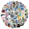 60Pcs Mix Glass Bead Sticker Marbles Graffiti Stickers for DIY Luggage Laptop Skateboard Motorcycle Bicycle Stickers