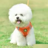Collari per cani Guinzagli Gilet regolabile Riflettere la luce Imbracature traspiranti Guinzaglio Set Collare per cani in rete Forniture per cani da compagnia Nero Blu Dhpyu