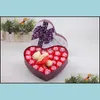 Couronnes De Fleurs Décoratives Saint Valentin Ours En Peluche En Forme De Coeur Artificielle Rose Artisanat 20 Pcs Petite Amie Délicate Couleur Savon Fleur Grand Dhmxz